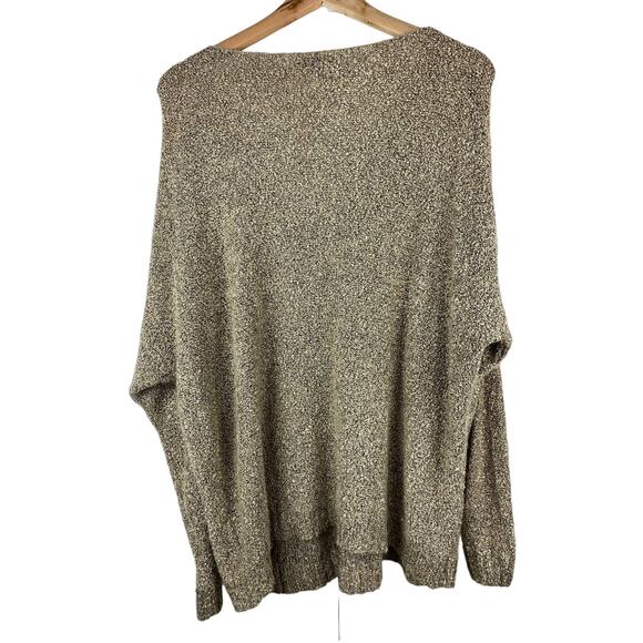 Love Tree Size L Tan Fuzzy Slouchy Pullover Sweater - Picture 4 of 7